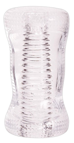 Прозрачный мастурбатор с ребристым тоннелем Pornhub Stealth Stroker 94859