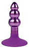 Фиолетовая анальная пробка-ёлочка с круглым ограничителем Bior toys IL-28009-VLT (9 см)