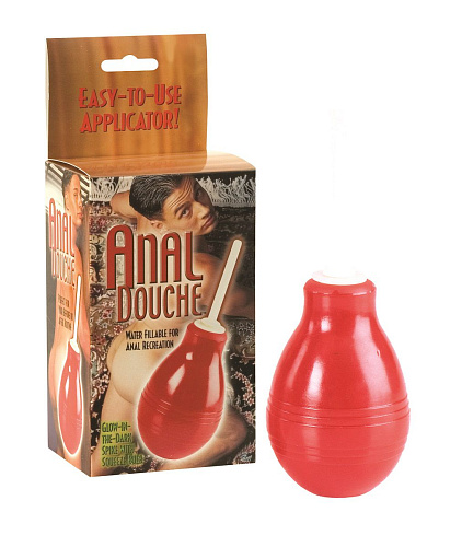 Красный анальный душ со светящящейся в темноте насадкой California Exotic Novelties SE-0379-11-3