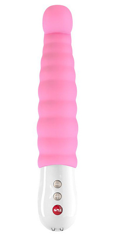 Нежно-розовый вибратор-«гусеница» Fun Factory Patchy Paul 1101031 (22,8 см)