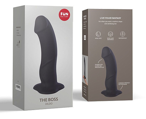 Чёрный реалистичный фаллоимитатор Fun Factory The Boss Dildo 22808 (18 см)