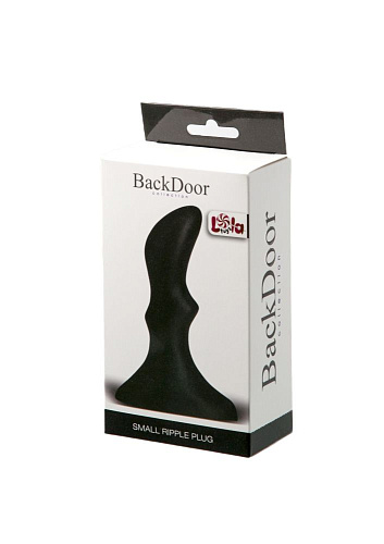 Рифленый чёрный анальный стимулятор Lola toys Small ripple plug 510191lola (10 см)