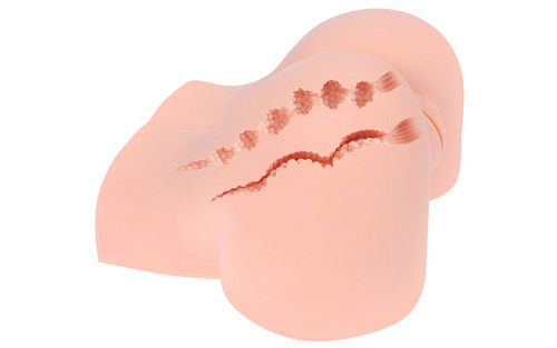 Мастурбатор-полуторс телесного цвета с вибрацией, ротацией и голосом KOKOS Alice M10-03-29-1V