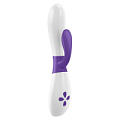 Белый вибратор с ежевичным клиторальным отростком OVO K2 WHITE/PURPLE (21 см)