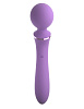 Фиолетовый двусторонний вибростимулятор Pipedream Duo Wand Massage-Her PD4940-12 (19,6 см)