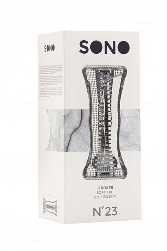 Прозрачный мастурбатор-труба Shots Media BV Stroker No.23 SON023TRA