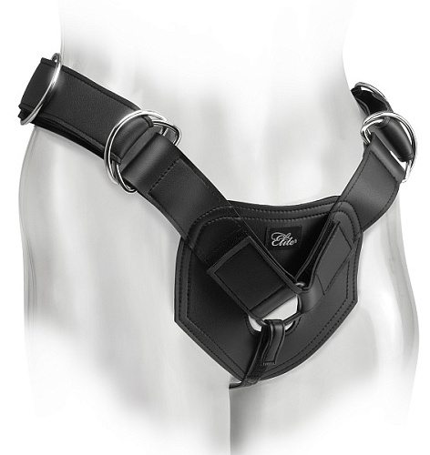 Чёрные универсальные трусики для фаллоимитаторов Pipedream PD4561-23