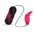 Розовый вибромассажёр с ушками на пульте управления Vibe Therapy INSANITY A0030T6VPGAC