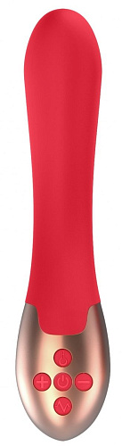 Красный вибратор с функцией нагрева Shots Media BV Posh ELE001RED (20 см)