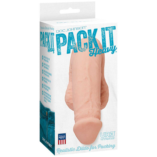 Фаллоимитатор для ношения Doc Johnson Pack It – Heavy – White 0720-02-BX (14 см)