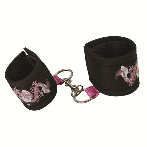 Поролоновые мягкие наручники с тату INKED California Exotic Novelties SE-2661-20-3