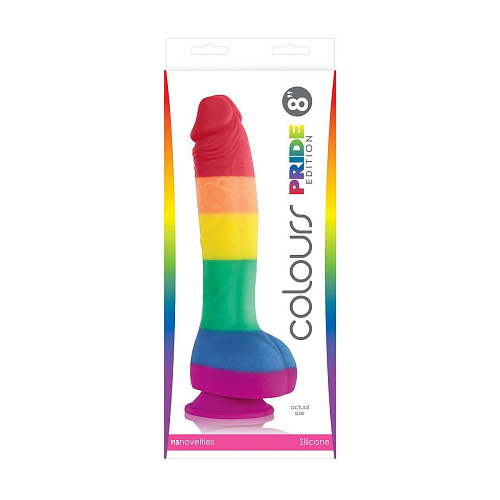 Радужный фаллоимитатор NS Novelties Pride Edition 8 Dildo NSN-0408-08 (25,4 см)