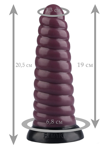 Коричневый рельефная анальная втулка Сумерки богов 1016-31 BX DD (20,5 см)