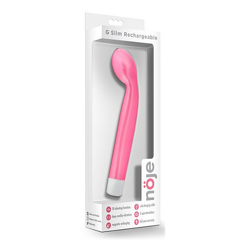 Розовый вибратор Blush Novelties G Slim Rechargeable BL-76420 (18 см)