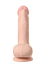 Реалистичный перезаряжаемый вибратор телесного цвета с пультом ДУ ToyFa 987004 (13 см)