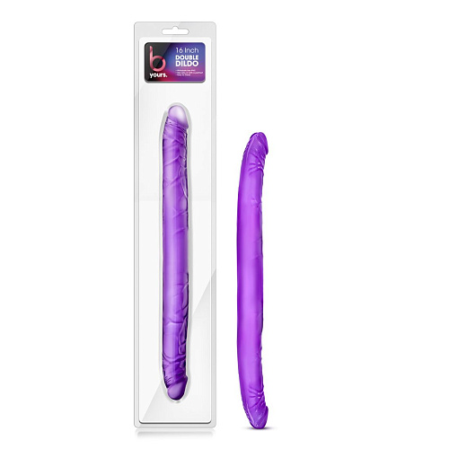 Фиолетовый двусторонний фаллоимитатор Blush Novelties B Yours 16 Double Dildo BL-52011 (40,6 см)