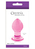 Малая розовая стеклянная анальная пробка NS Novelties Crystal Small NSN-0701-14 (6,2 см)