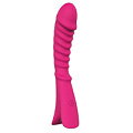 Розовый перезаряжаемый вибратор с ребрышками Dream Toys NAUGHTY BARONESS 21375 (12,5 см)