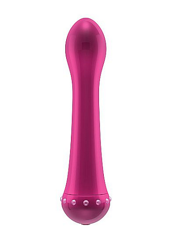 Розовый вибратор с кристаллами Shots Media BV The Diamond Pink SHT190PNK (16,5 см)