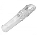 Удлиняющая прозрачная насадка XR Brands Thick Stick Clear Textured Penis Extender AD506 (17,8 см)