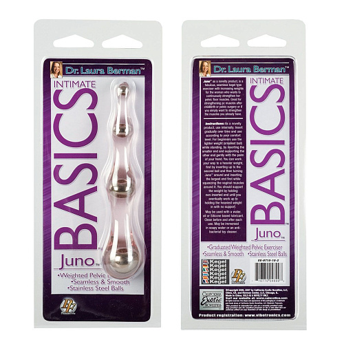 Прозрачный вагинальный тренажёр-стимулятор мышц таза для женщин California Exotic Novelties Beerman Juno Weighted Exerciser SE-9710-10-2 (18 см)