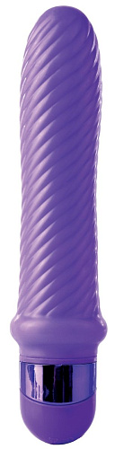Фиолетовый ребристый вибромассажёр Pipedream Grape Swirl Vibe PD1979-12 (15,8 см)