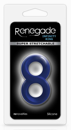 Синее эрекционное кольцо-восьмерка NS Novelties Infinity Ring NSN-1113-27