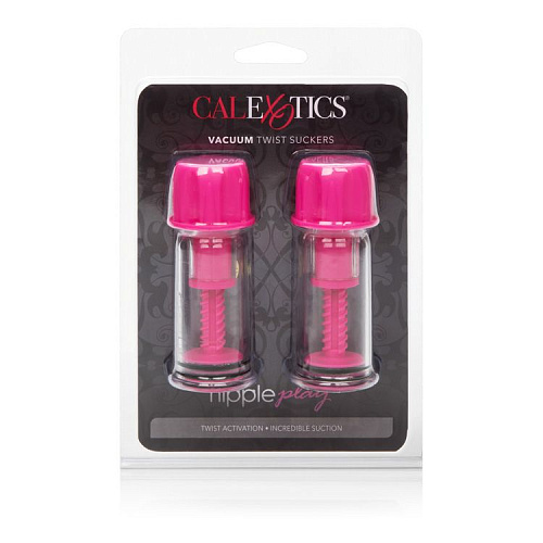 Вакуумные массажёры розового цвета для сосков California Exotic Novelties Nipple Play Vacuum Twist Suckers SE-2645-10-2