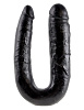 Чёрный двусторонний фаллоимитатор Pipedream U-Shaped Large Double Trouble PD5515-23 (44,4 см)