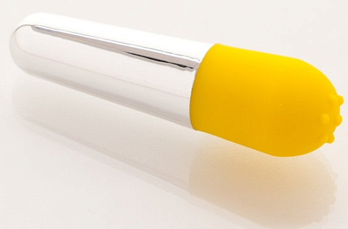 Вибратор жёлтый Sexus Funny Five 931002-8 (10 см)