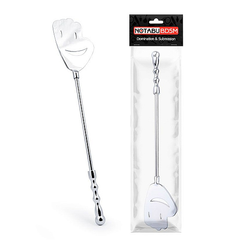 Серебристый металлический стек с ладонью-смайликом Bior toys NTU-80624 (43 см)