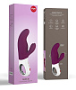 Фиолетовый вибратор с клиторальным отростком Fun Factory MiSS Bi 1201065 (17 см)