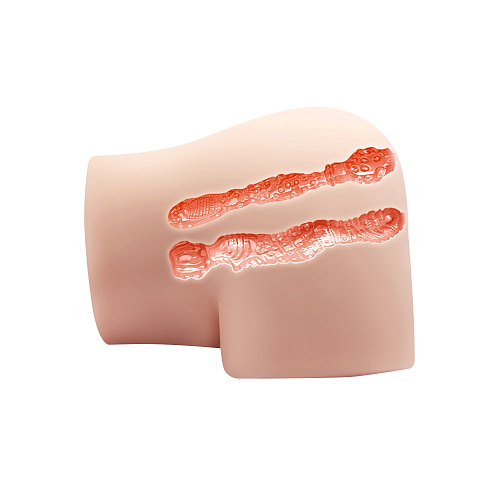 Телесные вагина и попка с вибрацией Baile CRAZY BULL BM-009175Z-1