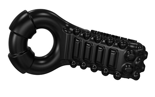 Чёрное эрекционное виброкольцо Bathmate Tickle BM-CR-TI