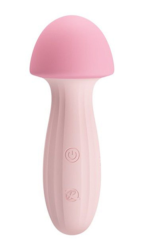 Грибовидный вибратор с нежно-розовой шляпкой Baile Mushroom BI-014681
