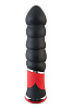 Чёрный вибратор-ёлочка ToyFa 901334-5 (11,4 см)
