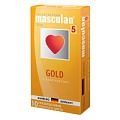 Прозрачные презервативы с золотым напылением и ароматом ванили Masculan Ultra 5 Gold №10 (10 шт)