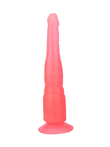 Розовый фаллообразный плаг на присоске LOVETOY (А-Полимер) 215100 (18,5 см)