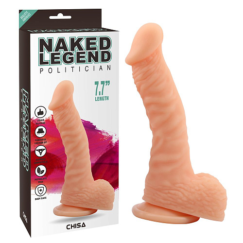 Телесный реалистичный фаллоимитатор на присоске Chisa Naked Legend CN-101767327 (19,5 см)