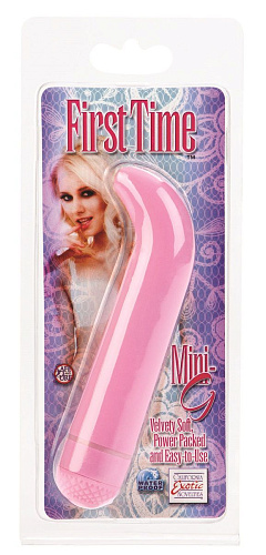 Розовый мини-вибромассажёр California Exotic Novelties FIRST TIME MINI G SE-0004-06-2 (11,5 см)