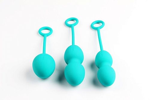 Набор зелёных вагинальных шариков со смещённым центром тяжести мятного цвета Svakom Nova Ball SSYB-GRN