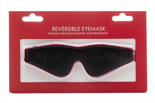 Чёрно-красная двусторонняя маска на глаза Shots Media BV Reversible Eyemask OU185RED