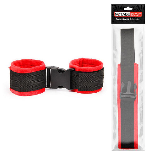 Красно-чёрные мягкие наручи на липучке Bior toys NTB-80573