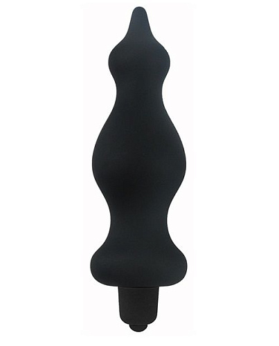 Чёрная анальная виброёлочка Adrien Lastic BULLET AMUSE 20309 (12 см)