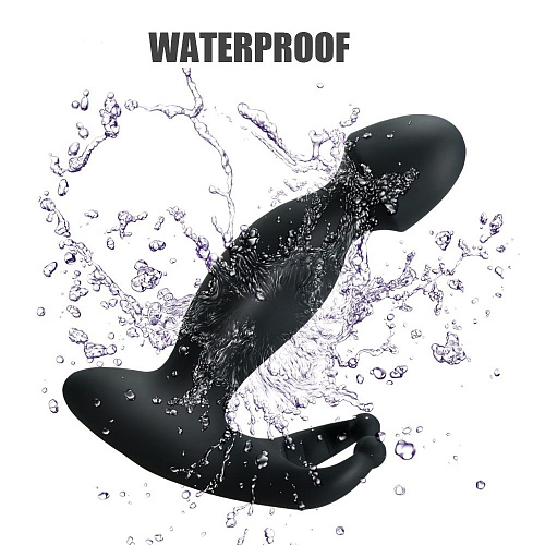 Чёрный вибромассажёр для стимуляции точки G и клитора 4sexdreaM 47458