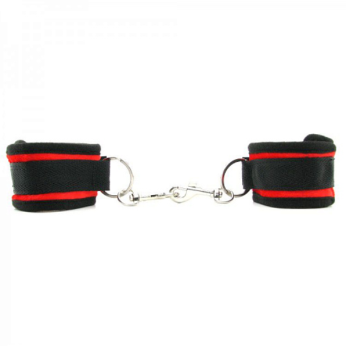 Мягкие наручи с красными вставками Sportsheets и Sex Mischief Beginners Handcuffs Red SS10058