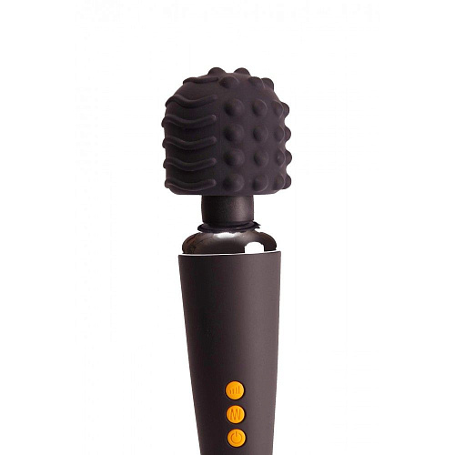 Жезловый чёрный вибратор с насадками Pornhub 95222