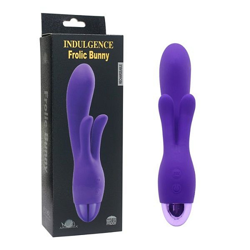 Фиолетовый вибратор Howells INDULGENCE Rechargeable Frolic Bunny 174216pur (18,7 см)