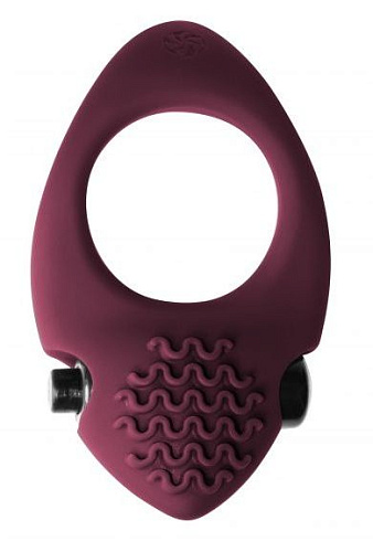 Бордовое эрекционное виброкольцо Lola toys Pure Passion Midnight 1300-02lola