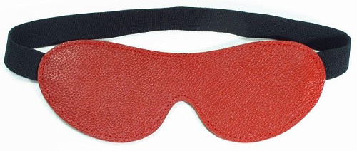 Красная кожаная маска на глаза БДСМ арсенал 58002